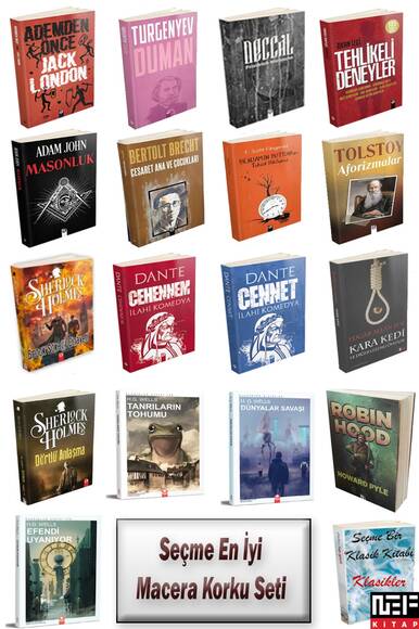 Macera Gerilim Ve Aksiyon Karma Set 18 Kitap