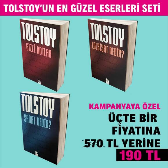 Tolstoy Seçme Eserleri Seti 3 Kitap